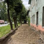 В Йошкар‑Оле на улице Героев Сталинградской битвы обустраивают тротуар